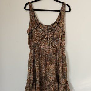Ecote Boho Paisley Print Dress - Size L